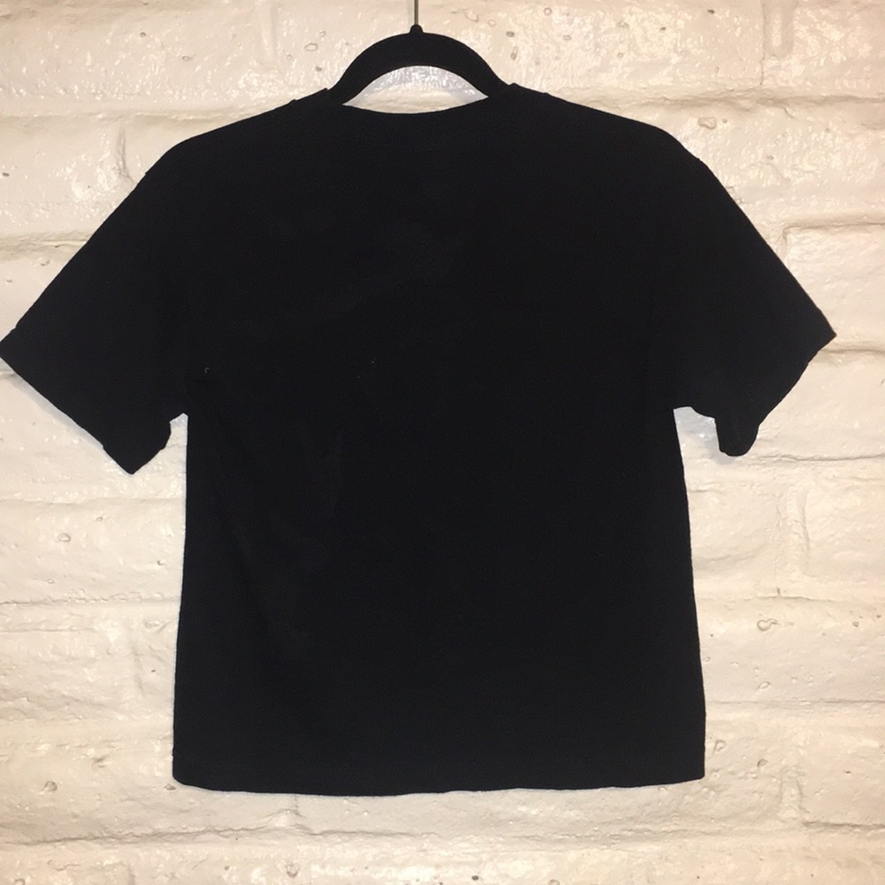 Long Beach California crop style black/white t-shirt - Picture 3 of 4
